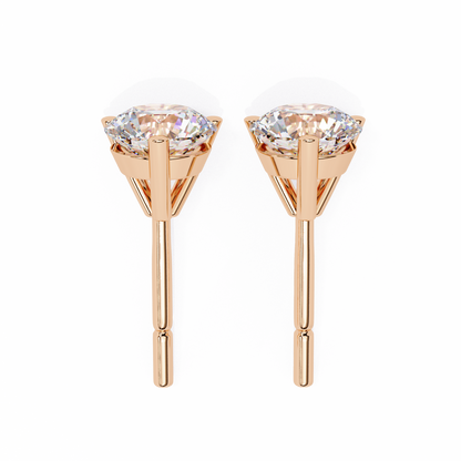 Brilliant 2.8  CT Round Lab Diamond Stud Earrings