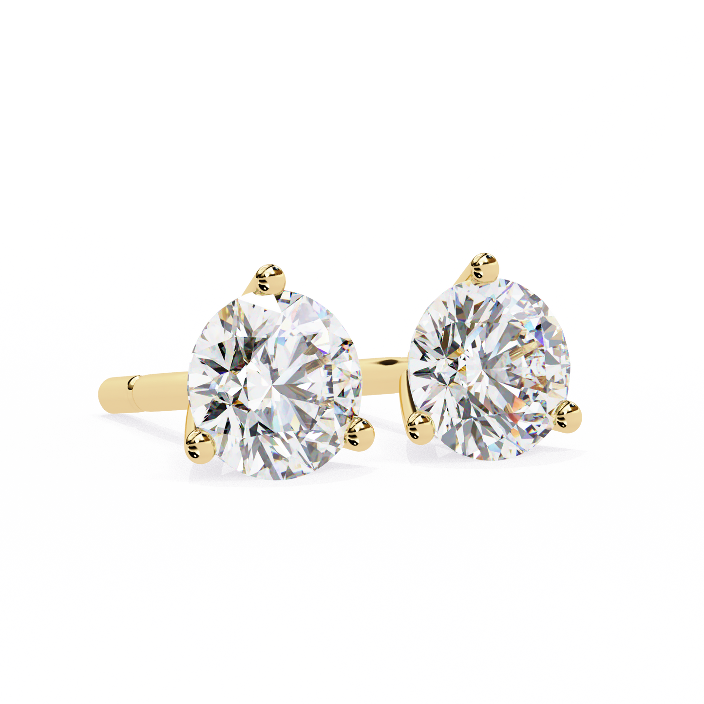 Brilliant 2.8  CT Round Lab Diamond Stud Earrings