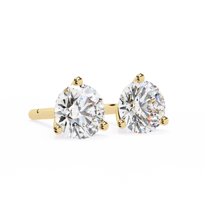 Brilliant 2.8  CT Round Lab Diamond Stud Earrings