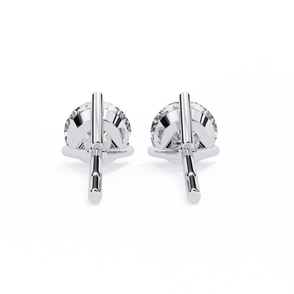 Brilliant 2.8  CT Round Lab Diamond Stud Earrings