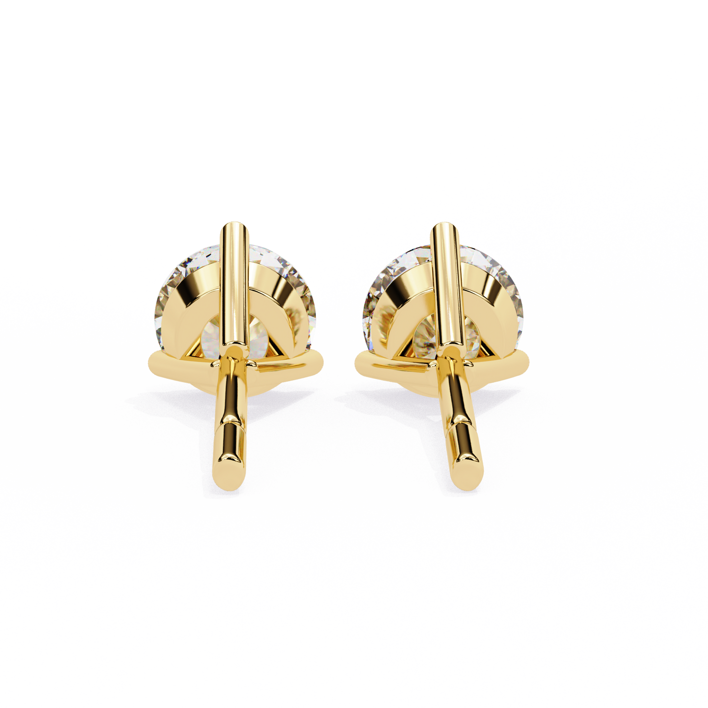 Brilliant 2.8  CT Round Lab Diamond Stud Earrings