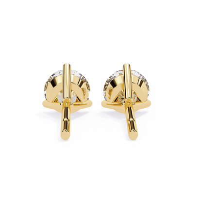 Brilliant 2.8  CT Round Lab Diamond Stud Earrings
