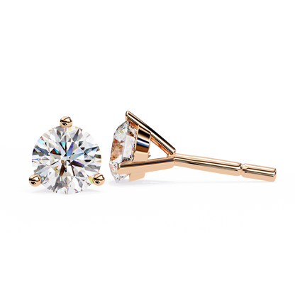 Brilliant 2.8  CT Round Lab Diamond Stud Earrings