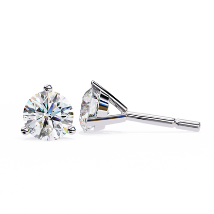 Brilliant 2.8  CT Round Lab Diamond Stud Earrings