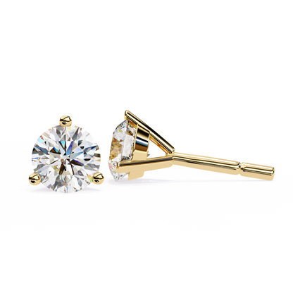 Brilliant 2.8  CT Round Lab Diamond Stud Earrings