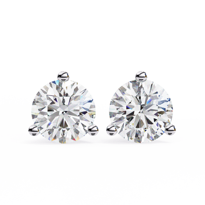 Brilliant 2.8  CT Round Lab Diamond Stud Earrings