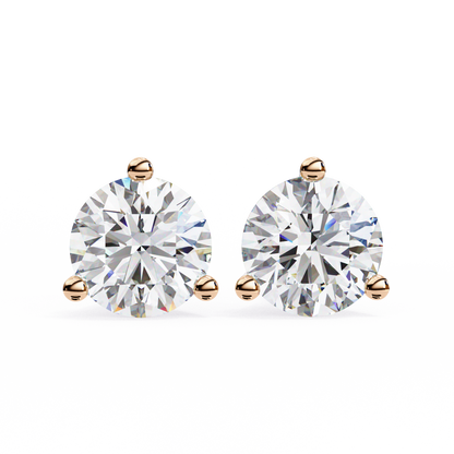 Brilliant 2.8  CT Round Lab Diamond Stud Earrings