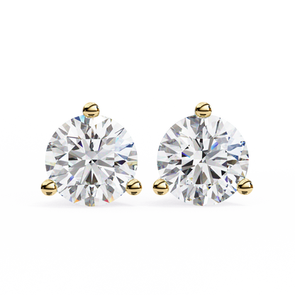 Brilliant 2.8  CT Round Lab Diamond Stud Earrings