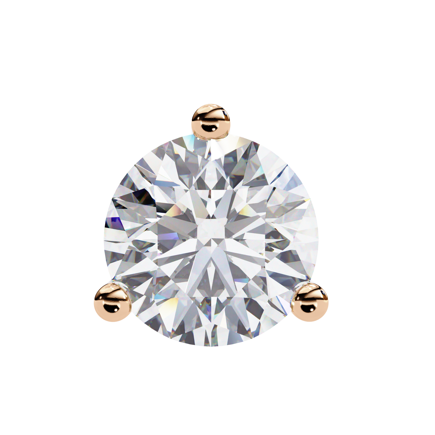 Brilliant 2.8  CT Round Lab Diamond Stud Earrings