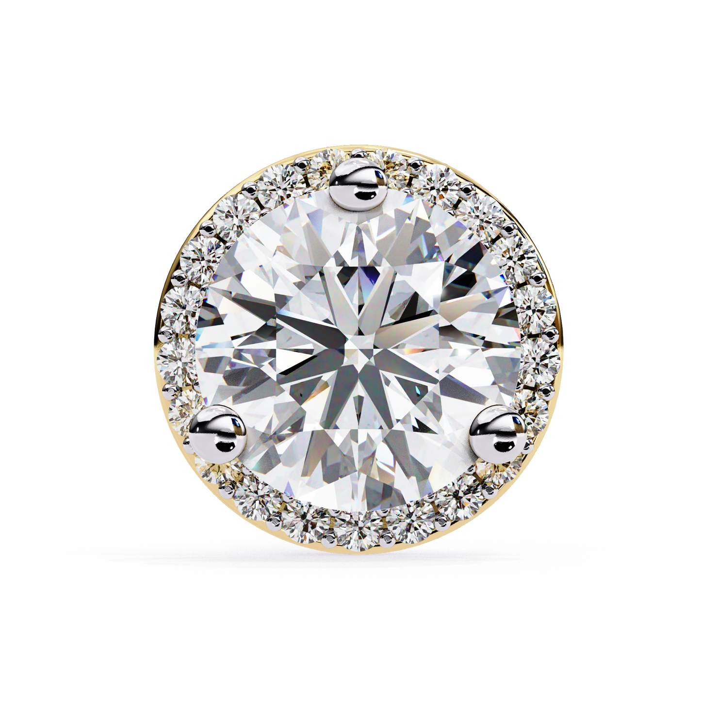 Sparkling 1.95 Ct Lab-Grown Diamond Halo Stud Earrings – 14K/18K Gold