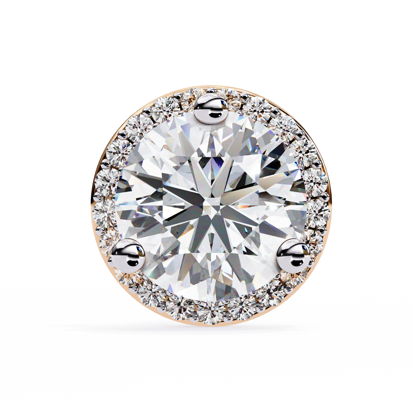 Sparkling 1.95 Ct Lab-Grown Diamond Halo Stud Earrings – 14K/18K Gold