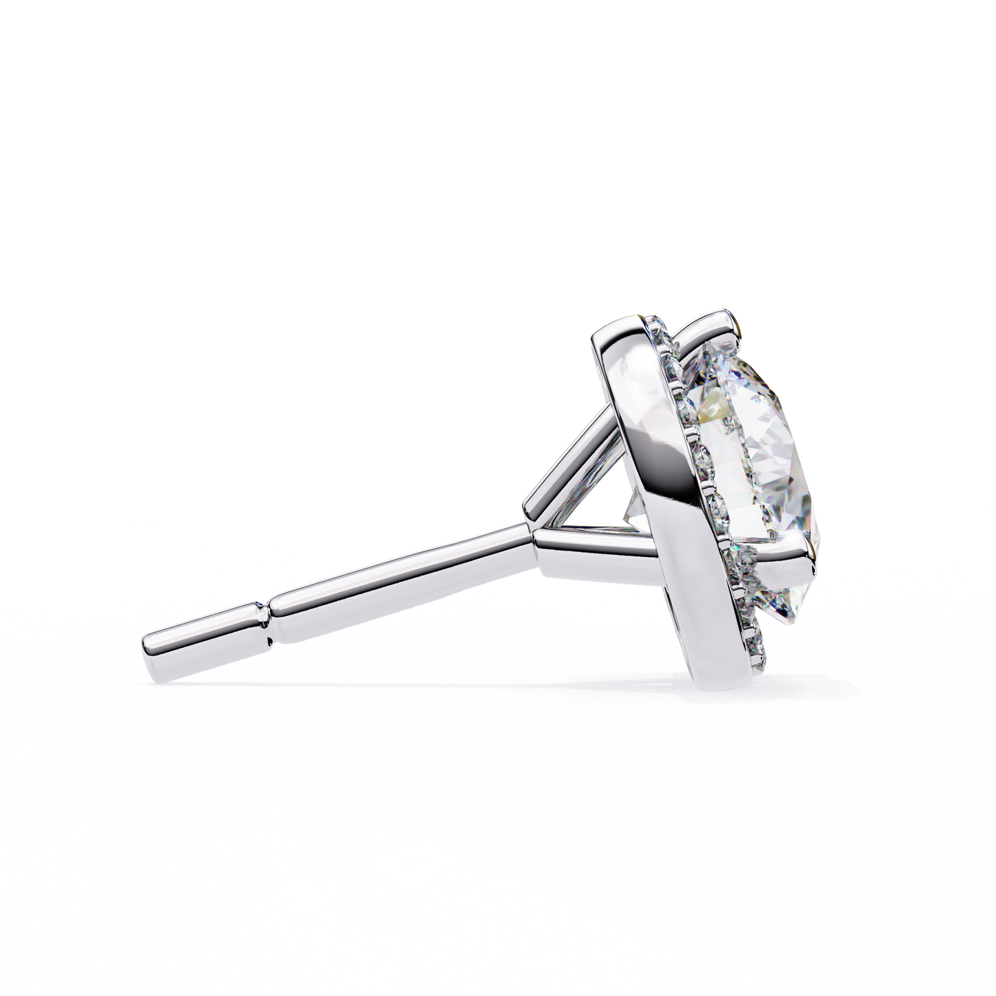 Sparkling 1.95 Ct Lab-Grown Diamond Halo Stud Earrings – 14K/18K Gold