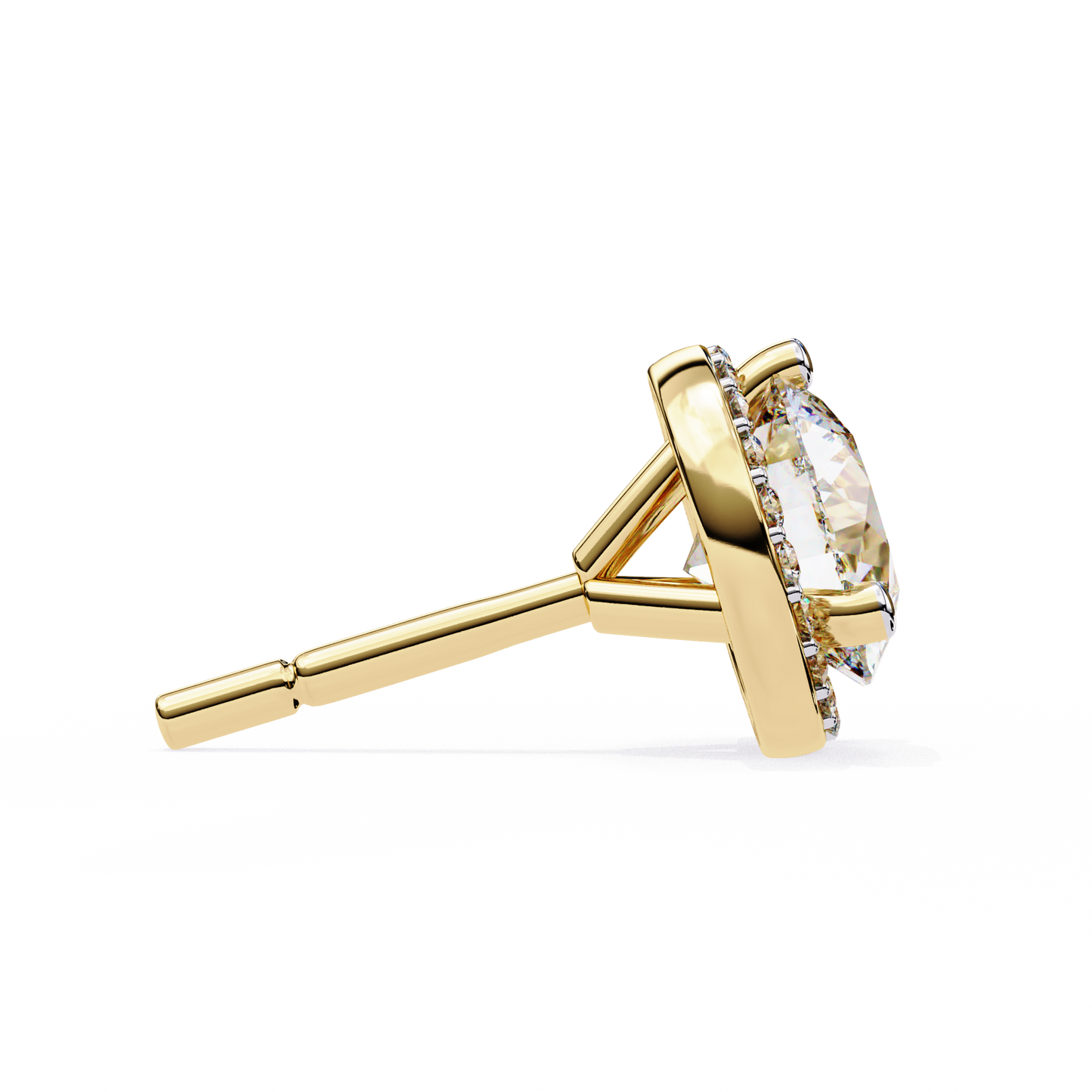 Sparkling 1.95 Ct Lab-Grown Diamond Halo Stud Earrings – 14K/18K Gold