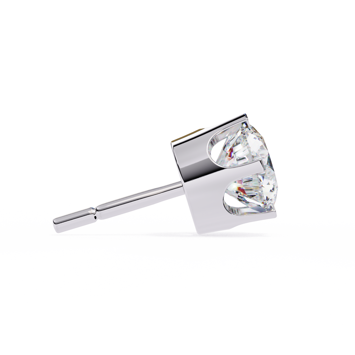 Elegant 2.57 Ct Round Lab‑Grown Diamond Solitaire Stud Earrings