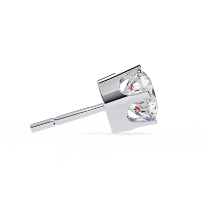 Elegant 2.57 Ct Round Lab‑Grown Diamond Solitaire Stud Earrings
