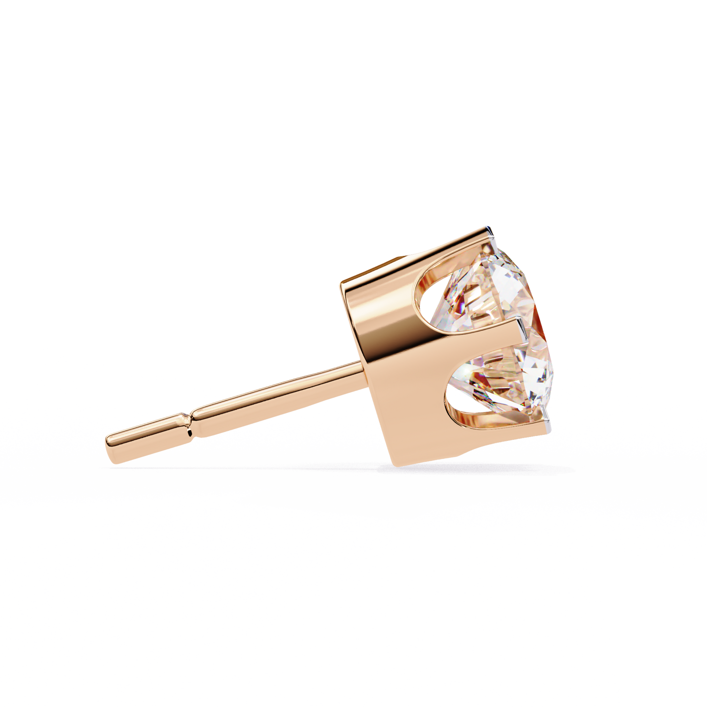 Elegant 2.57 Ct Round Lab‑Grown Diamond Solitaire Stud Earrings