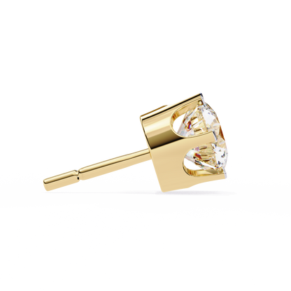 Elegant 2.57 Ct Round Lab‑Grown Diamond Solitaire Stud Earrings