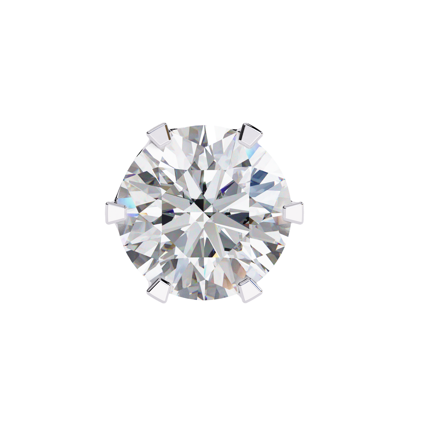 Elegant 2.57 Ct Round Lab‑Grown Diamond Solitaire Stud Earrings