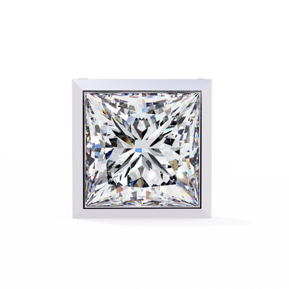 Elegant Bezel Princess Solitaire Earrings – 1.77 Ct Lab‑Grown diamond Brilliance