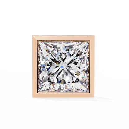 Elegant Bezel Princess Solitaire Earrings – 1.77 Ct Lab‑Grown diamond Brilliance