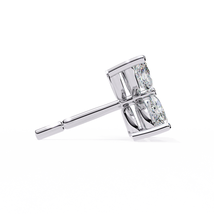 0.88 Ct Dainty Flower Marquise Cut Lab grown Diamond Stud Earrings