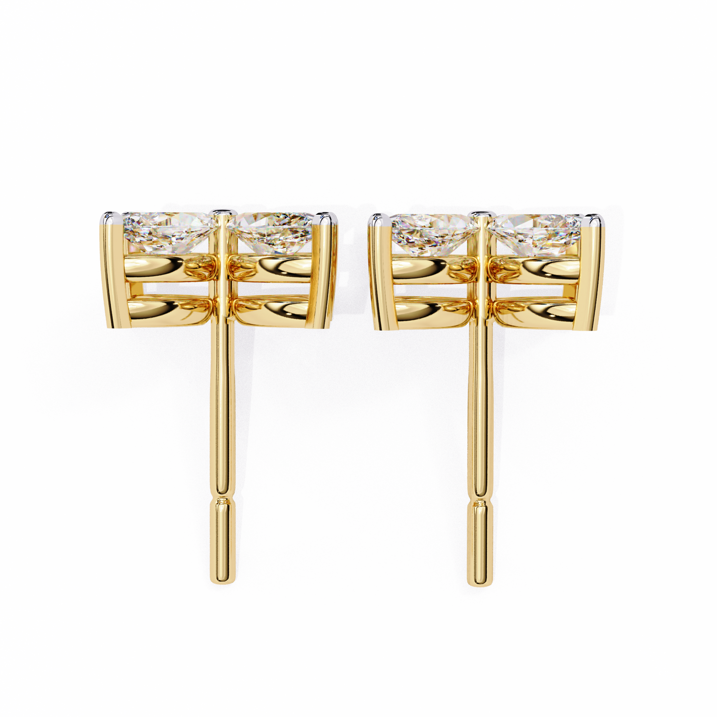 0.88 Ct Dainty Flower Marquise Cut Lab grown Diamond Stud Earrings