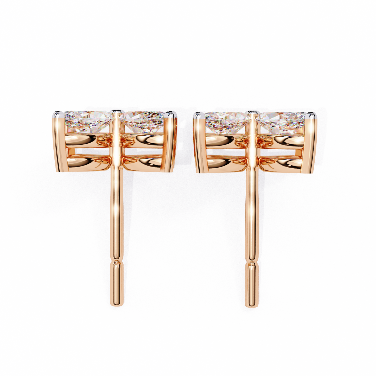 0.88 Ct Dainty Flower Marquise Cut Lab grown Diamond Stud Earrings