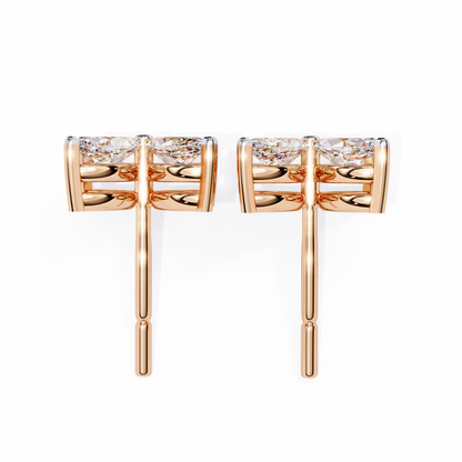 0.88 Ct Dainty Flower Marquise Cut Lab grown Diamond Stud Earrings