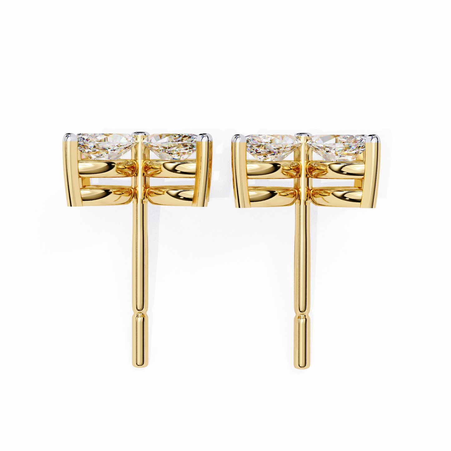 0.88 Ct Dainty Flower Marquise Cut Lab grown Diamond Stud Earrings