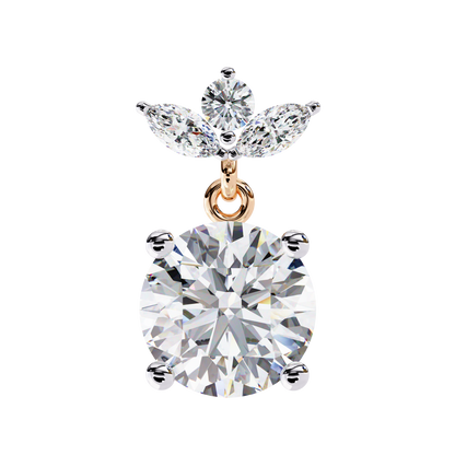 Drop & Dangle Round & Marquise Earrings – 2.02 Ct Lab‑Grown Diamonds