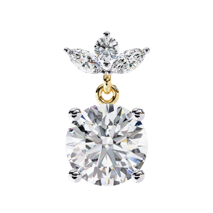 Drop & Dangle Round & Marquise Earrings – 2.02 Ct Lab‑Grown Diamonds