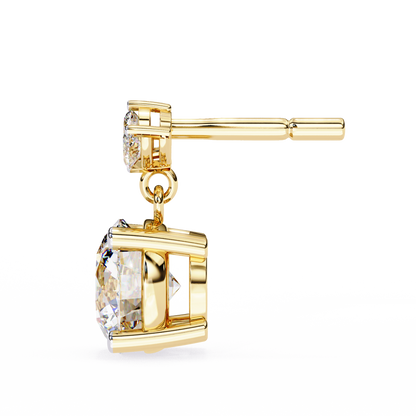 Drop & Dangle Round & Marquise Earrings – 2.02 Ct Lab‑Grown Diamonds