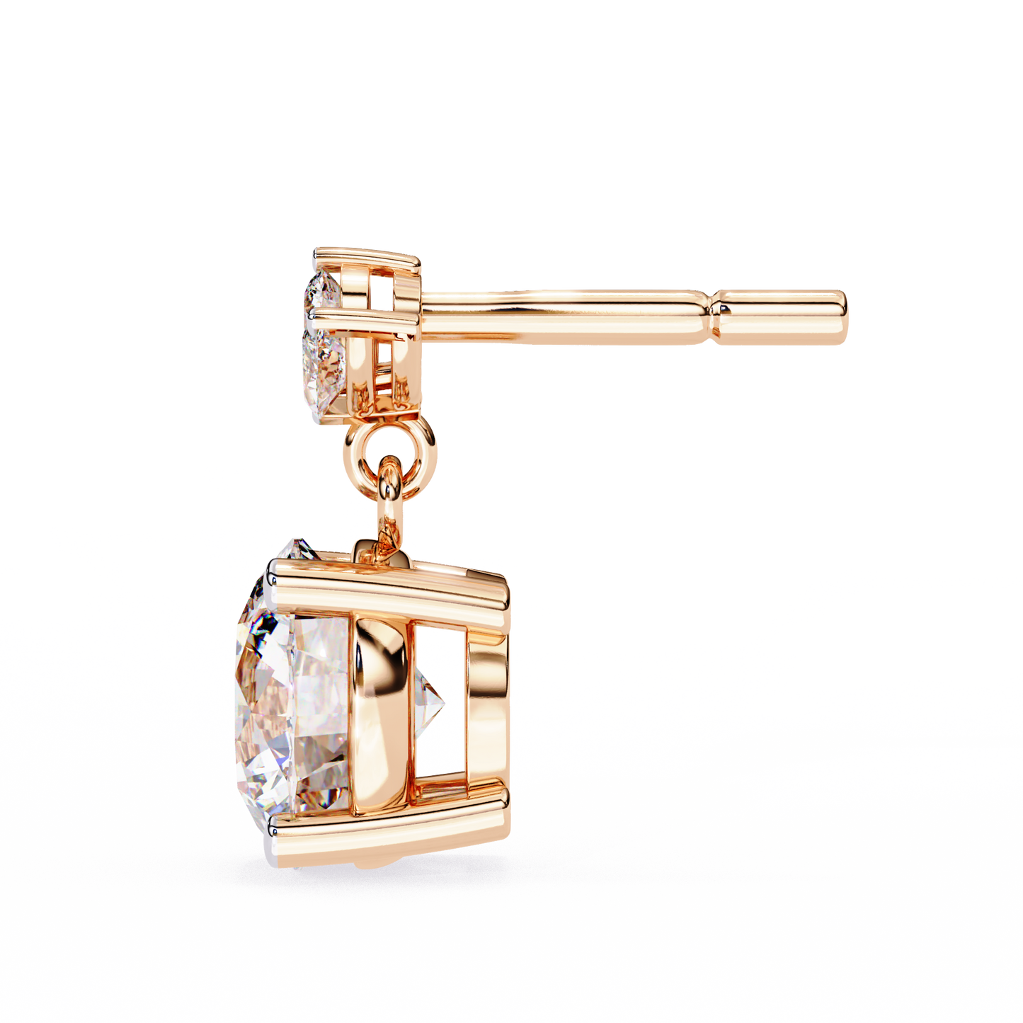 Drop & Dangle Round & Marquise Earrings – 2.02 Ct Lab‑Grown Diamonds