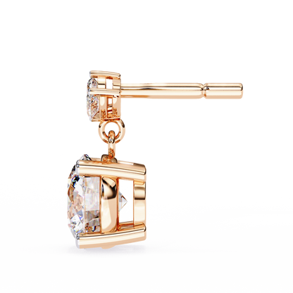 Drop & Dangle Round & Marquise Earrings – 2.02 Ct Lab‑Grown Diamonds
