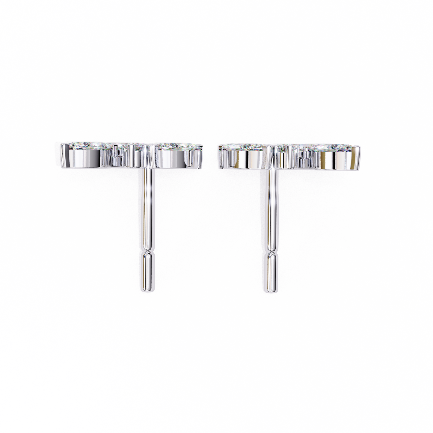 Delicate Wing Design Lab‑Grown Diamond Earrings – 0.35 Ct Marquise & Round