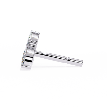 Delicate Wing Design Lab‑Grown Diamond Earrings – 0.35 Ct Marquise & Round