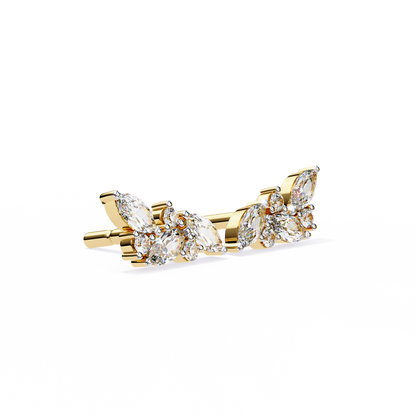 Delicate Wing Design Lab‑Grown Diamond Earrings – 0.35 Ct Marquise & Round