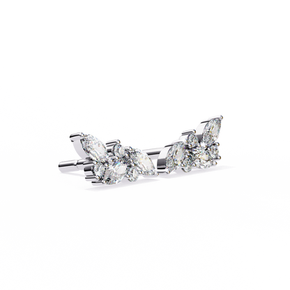 Delicate Wing Design Lab‑Grown Diamond Earrings – 0.35 Ct Marquise & Round