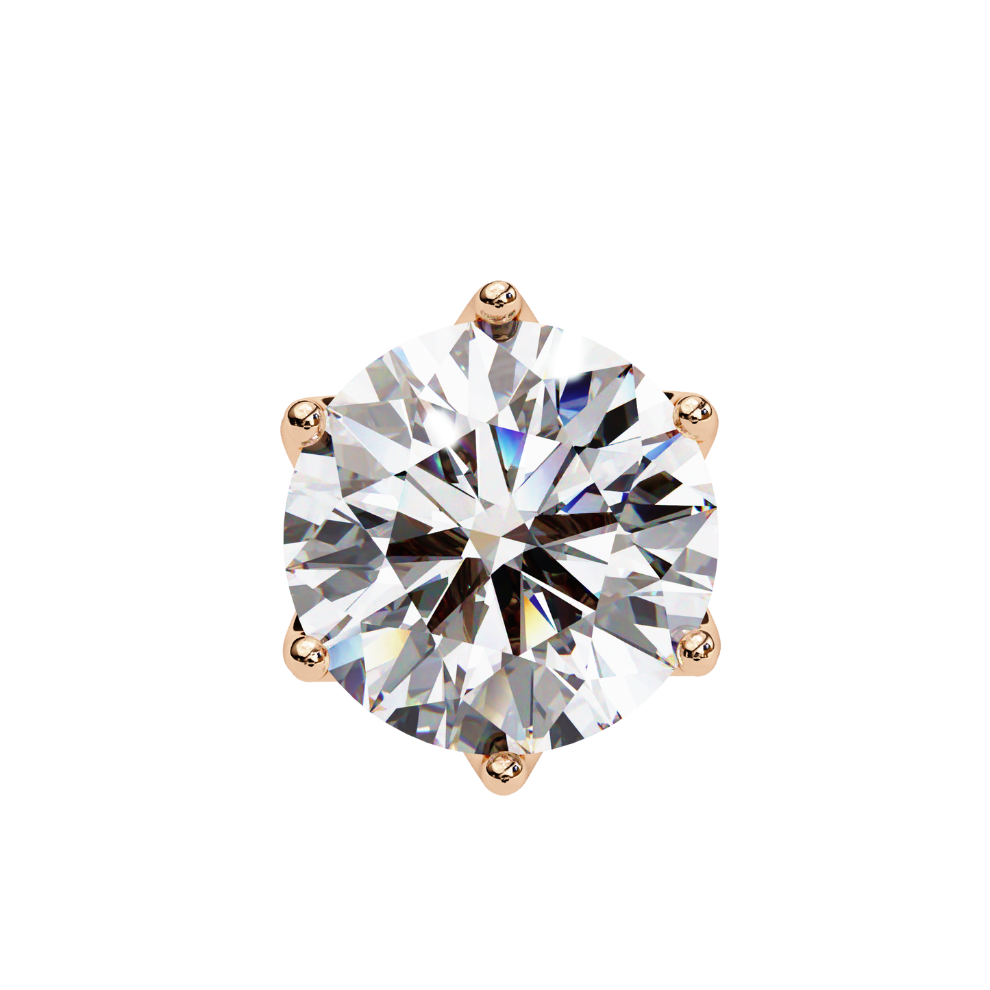 Round Cut 2.62 Ct Lab Grown Diamond Studs with Hidden Halo Setting