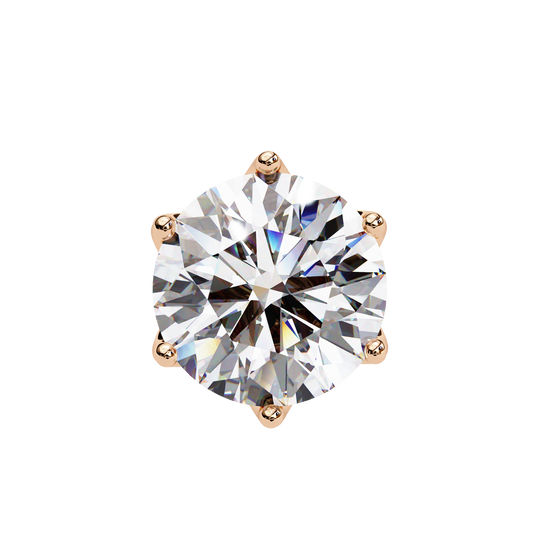 Round Cut 2.62 Ct Lab Grown Diamond Studs with Hidden Halo Setting