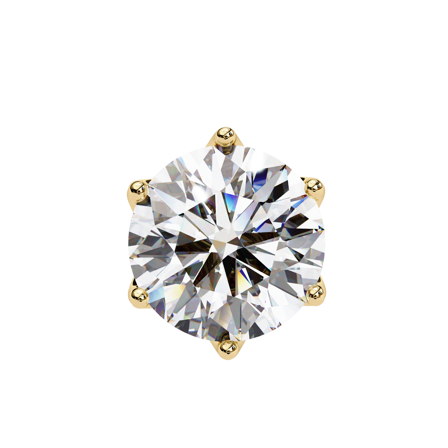Round Cut 2.62 Ct Lab Grown Diamond Studs with Hidden Halo Setting