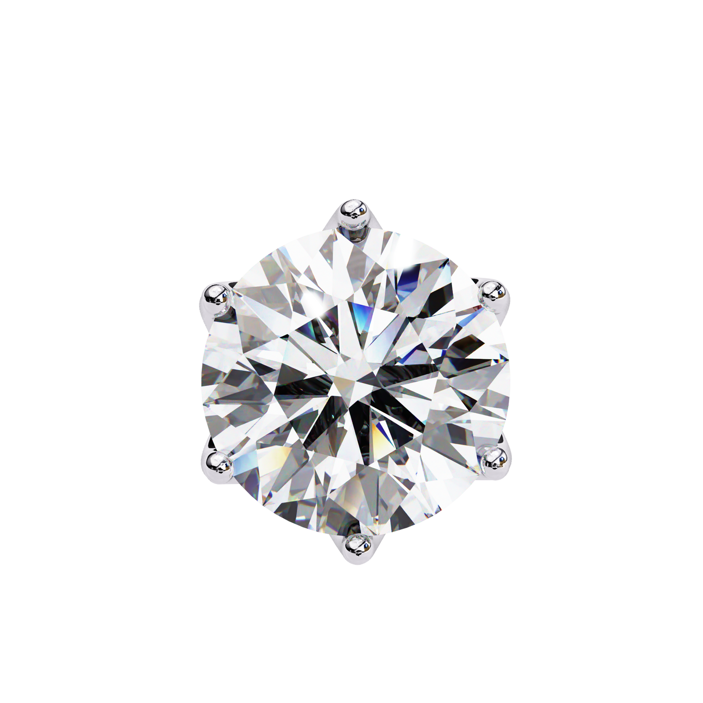 Round Cut 2.62 Ct Lab Grown Diamond Studs with Hidden Halo Setting