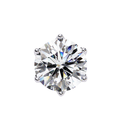 Round Cut 2.62 Ct Lab Grown Diamond Studs with Hidden Halo Setting