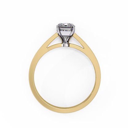 1.21 CT Radiant Effortless Solitaire Ring in Four Prong Setting, Lab-Grown Radiant-Cut Diamond Solitaire Ring in Rose Gold