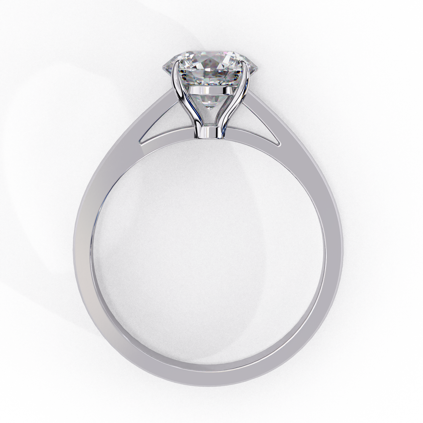 Lab-Grown Round Brilliant Diamond Solitaire Ring in Rose Gold, 1.30 CT Round Cut Diamond Ring