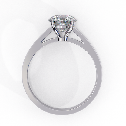 Lab-Grown Round Brilliant Diamond Solitaire Ring in Rose Gold, 1.30 CT Round Cut Diamond Ring