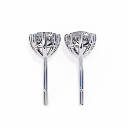 2.57 Ct Round Multi-Prong Lab grown diamond  Stud Earrings
