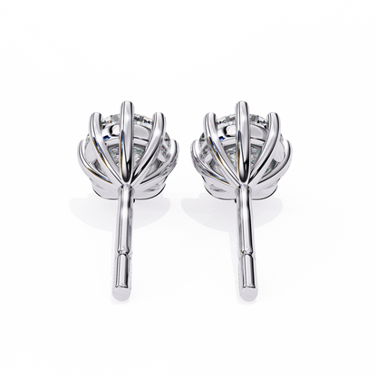 2.57 Ct Round Multi-Prong Lab grown diamond  Stud Earrings