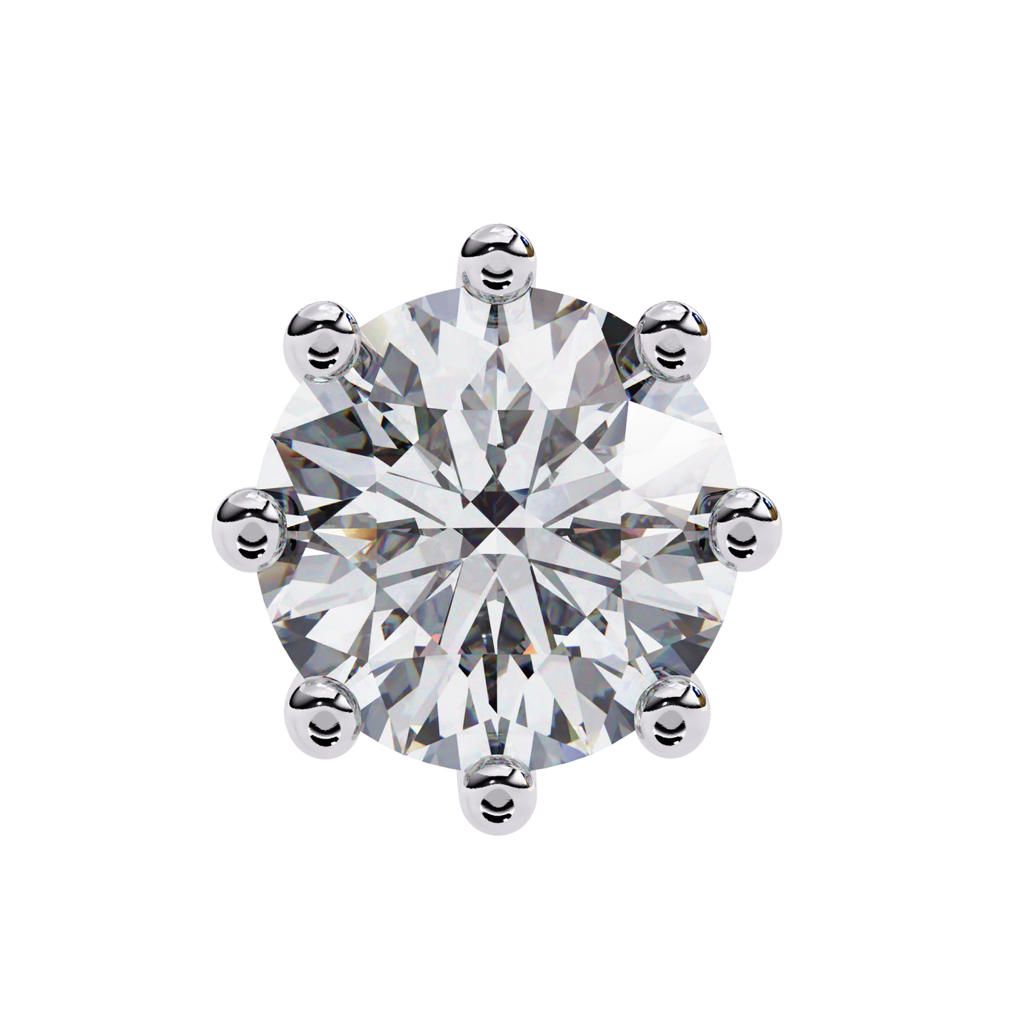 2.57 Ct Round Multi-Prong Lab grown diamond  Stud Earrings