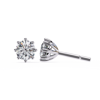 2.57 Ct Round Multi-Prong Lab grown diamond  Stud Earrings